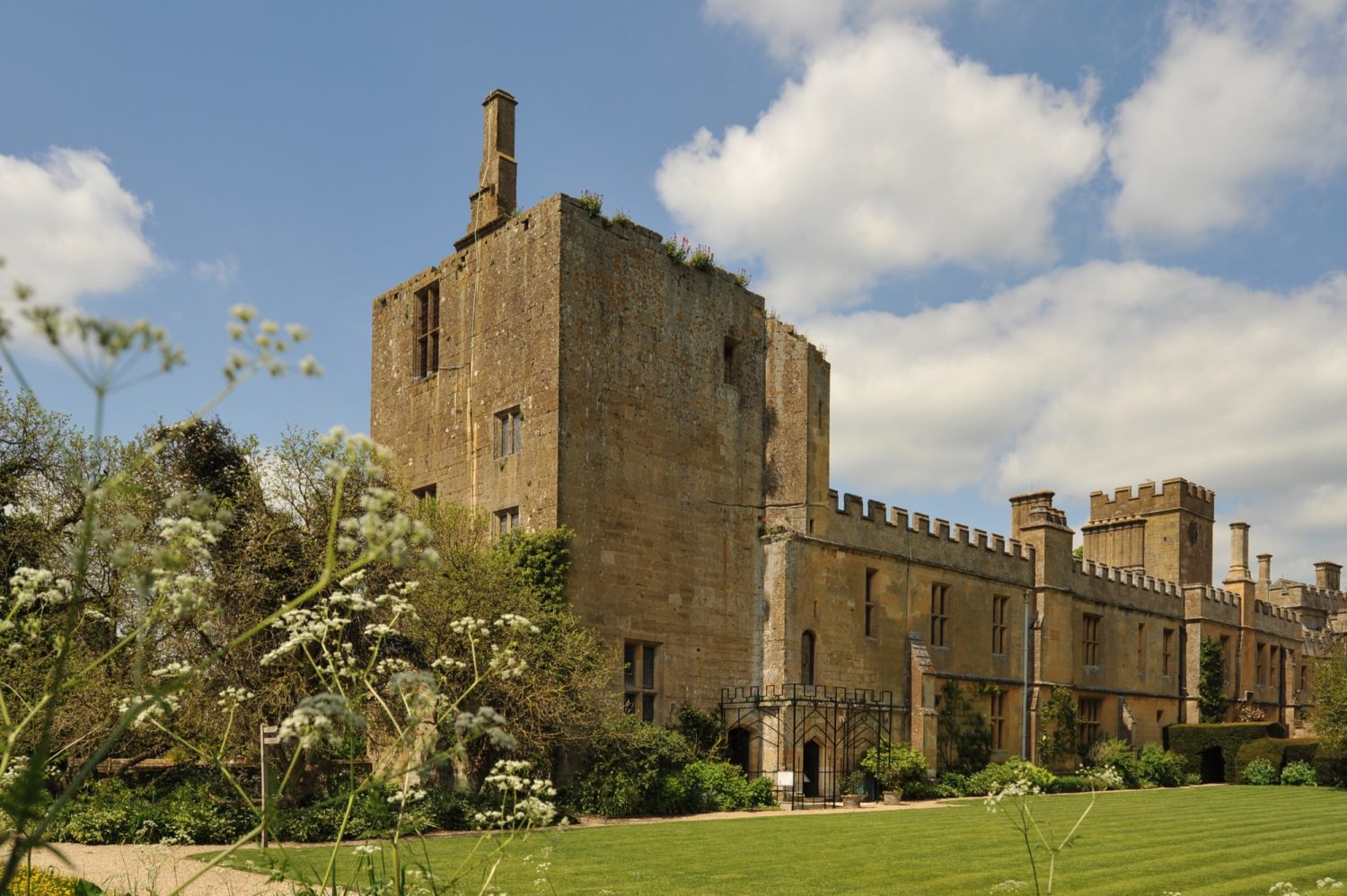 Exterior shot of the Mulberry lawn