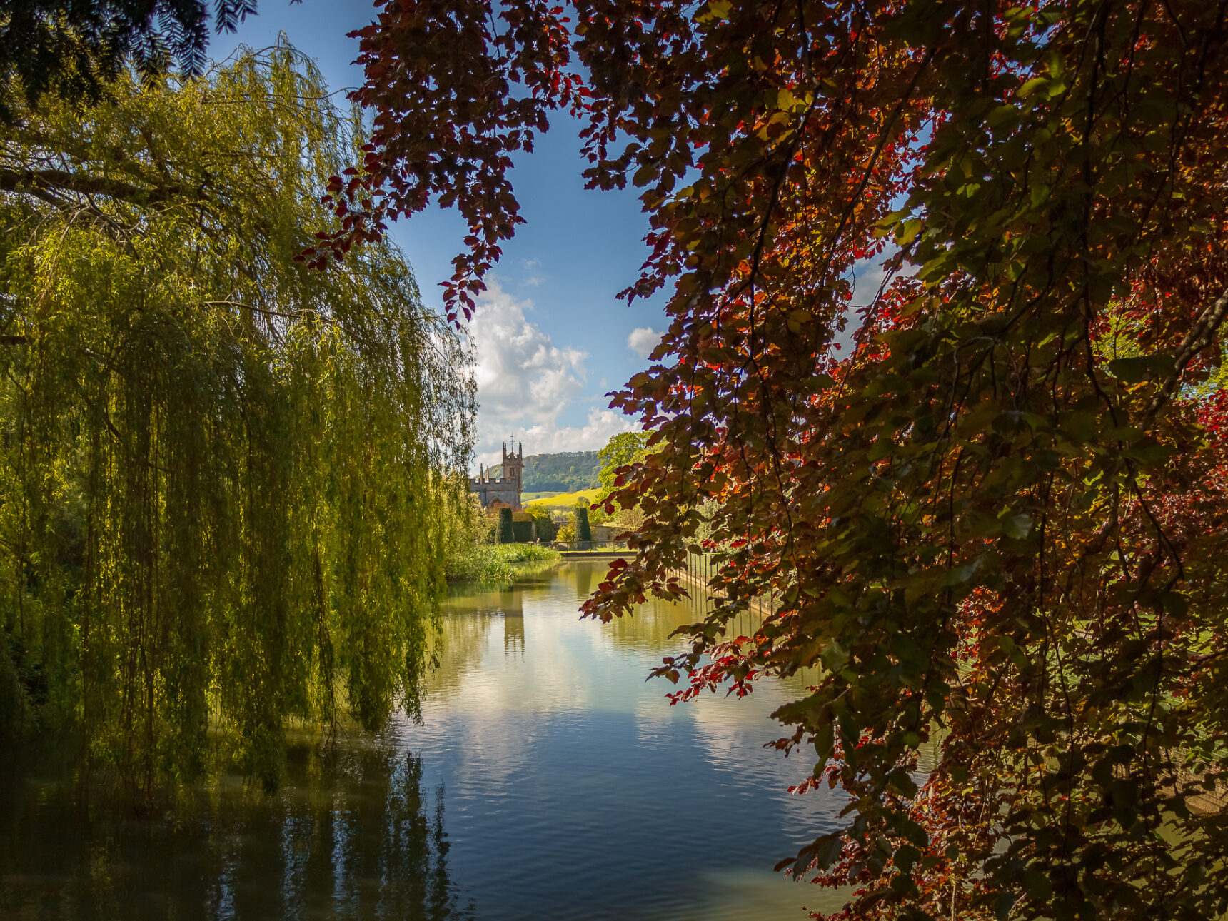 Autumn at Sudeley: the view to St Mary's Chapel