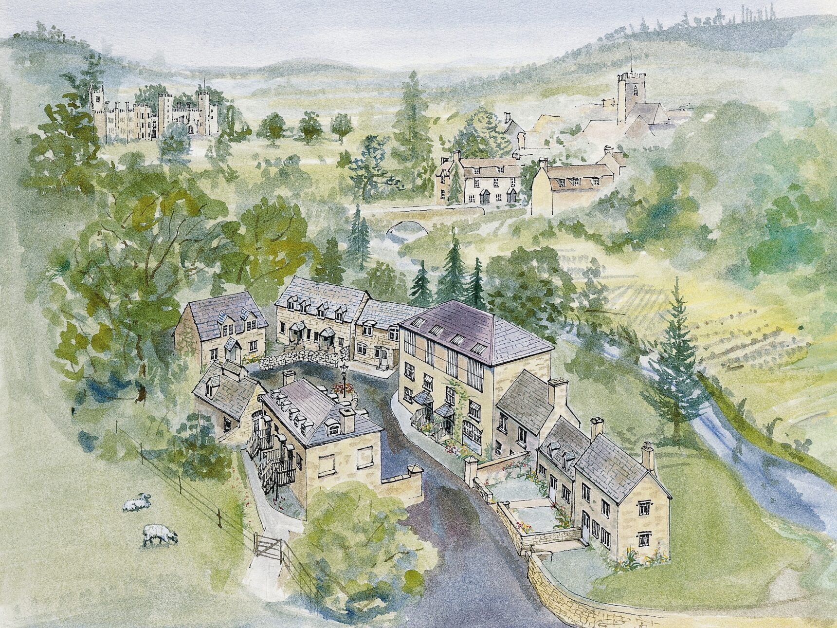A collection of Cotswolds Cottages can be found on the estate