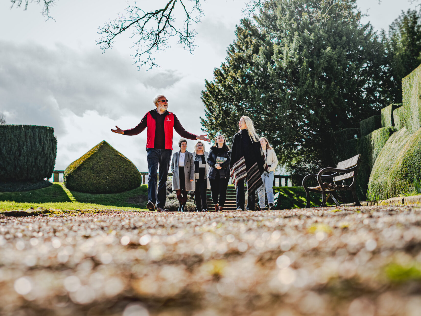 Derek Maddock hosting a guided tour of Sudeley