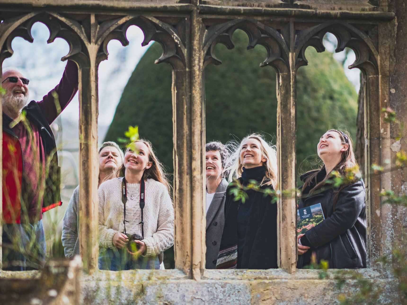 Derek Maddock hosting a guided tour of Sudeley