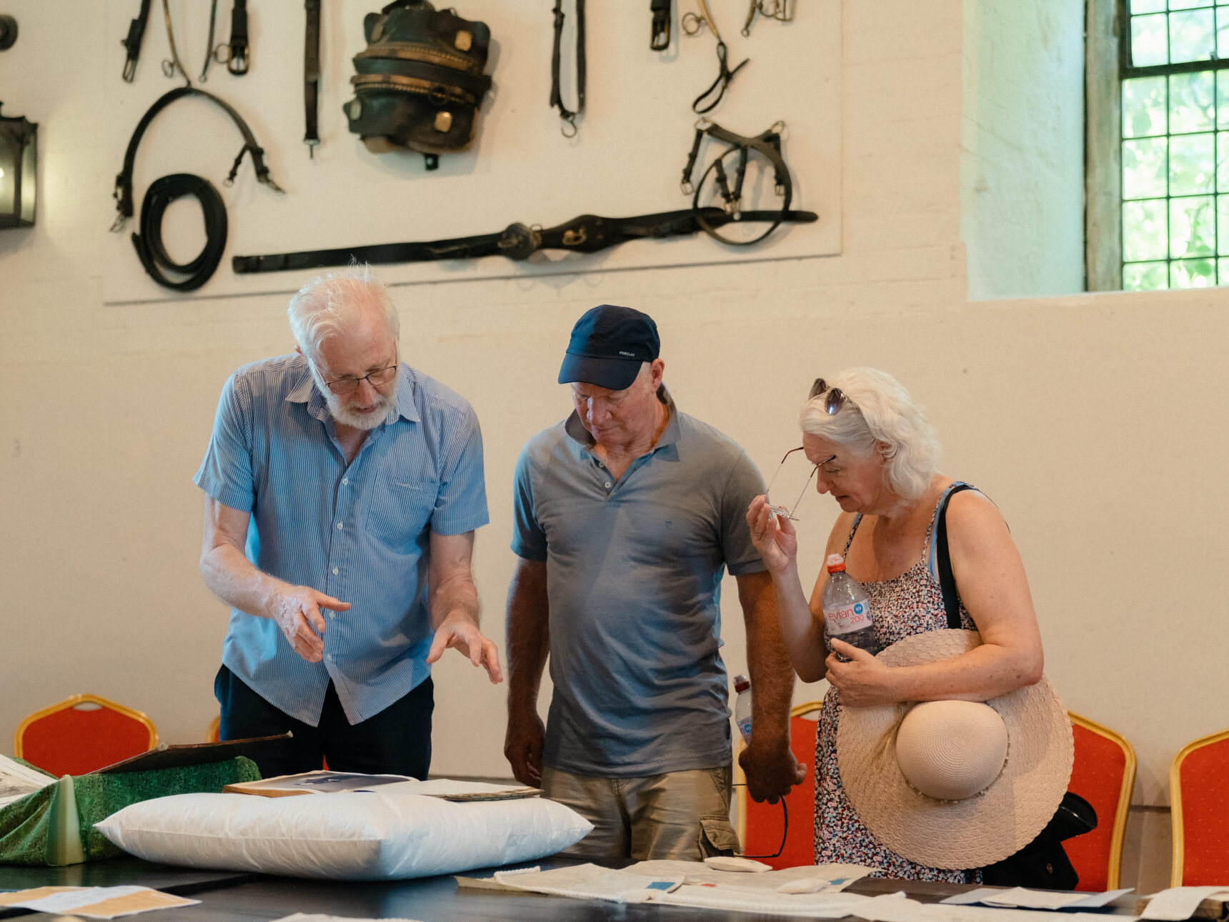 Visitors with Derek for 'Meet the Archivist' at Sudeley's History Weekend in June 2026