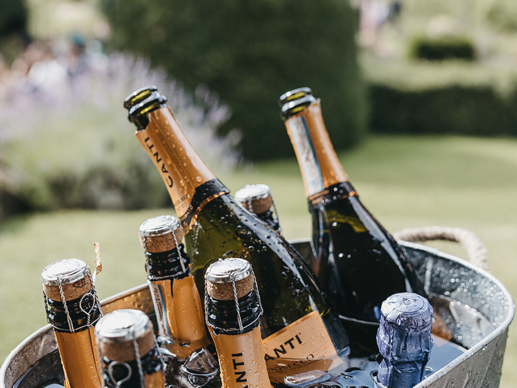 Enjoy drinks after the performance in the gardens