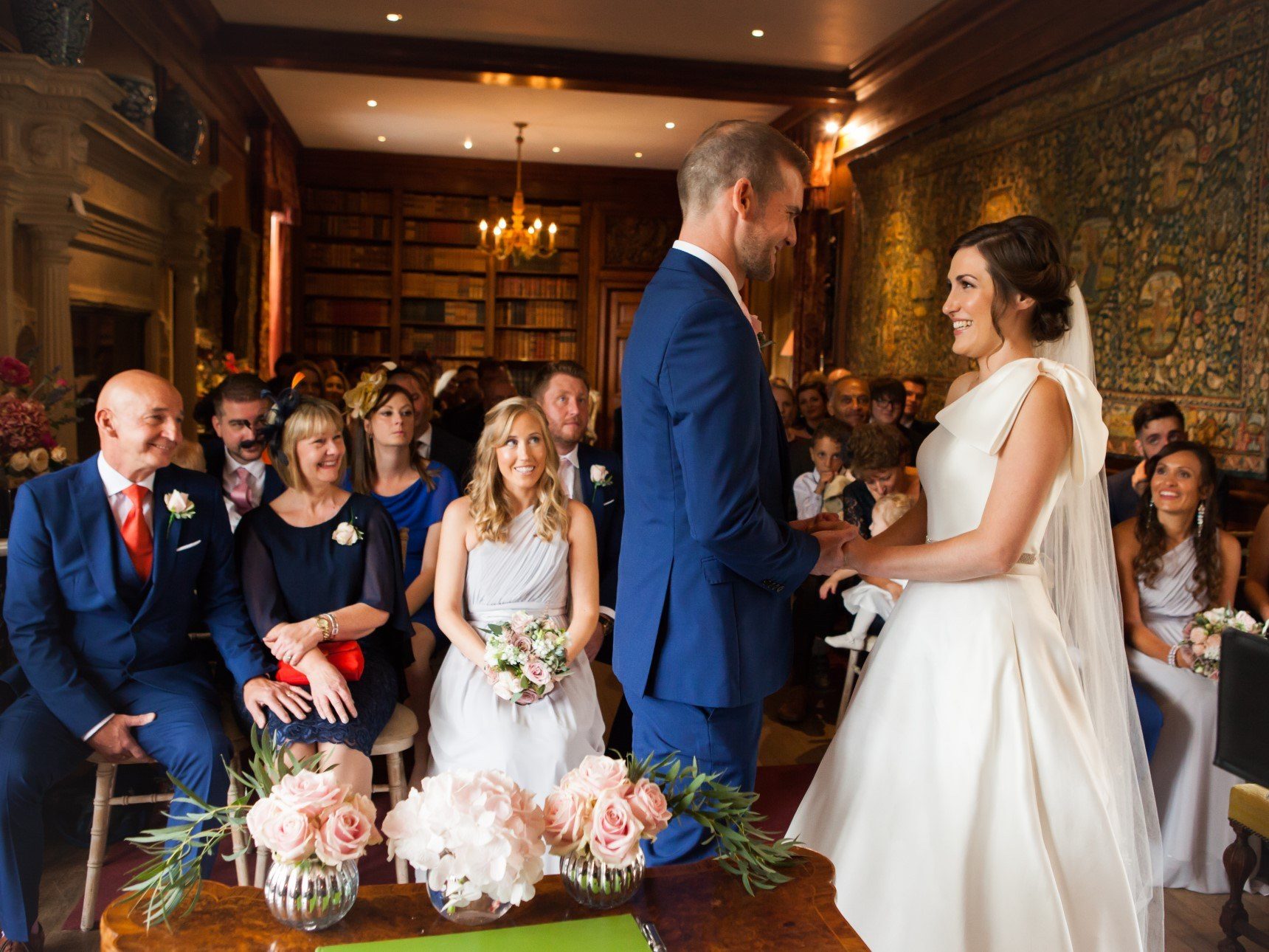 Bride and Groom in Sudeley Library