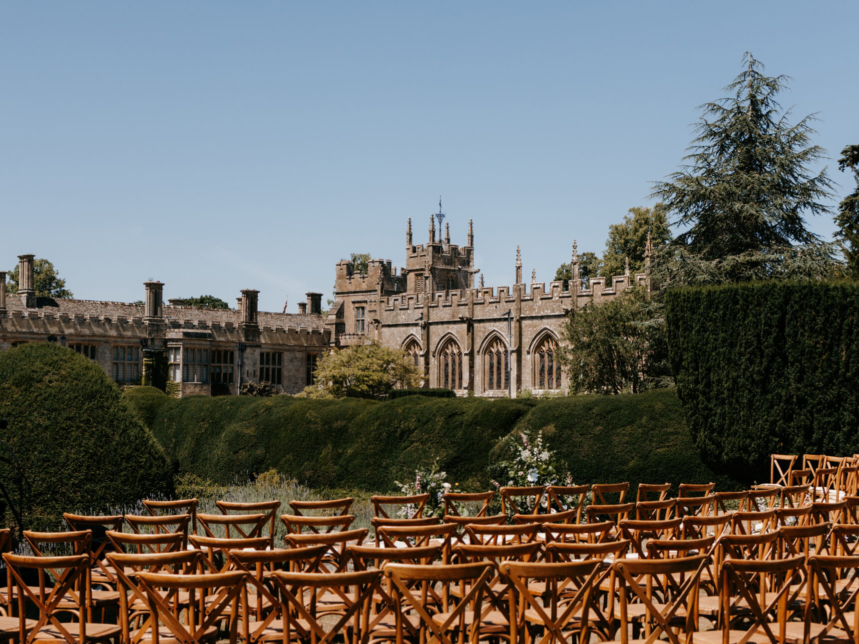 The Haha set up for a ceremony on a wonderfully sunny day.