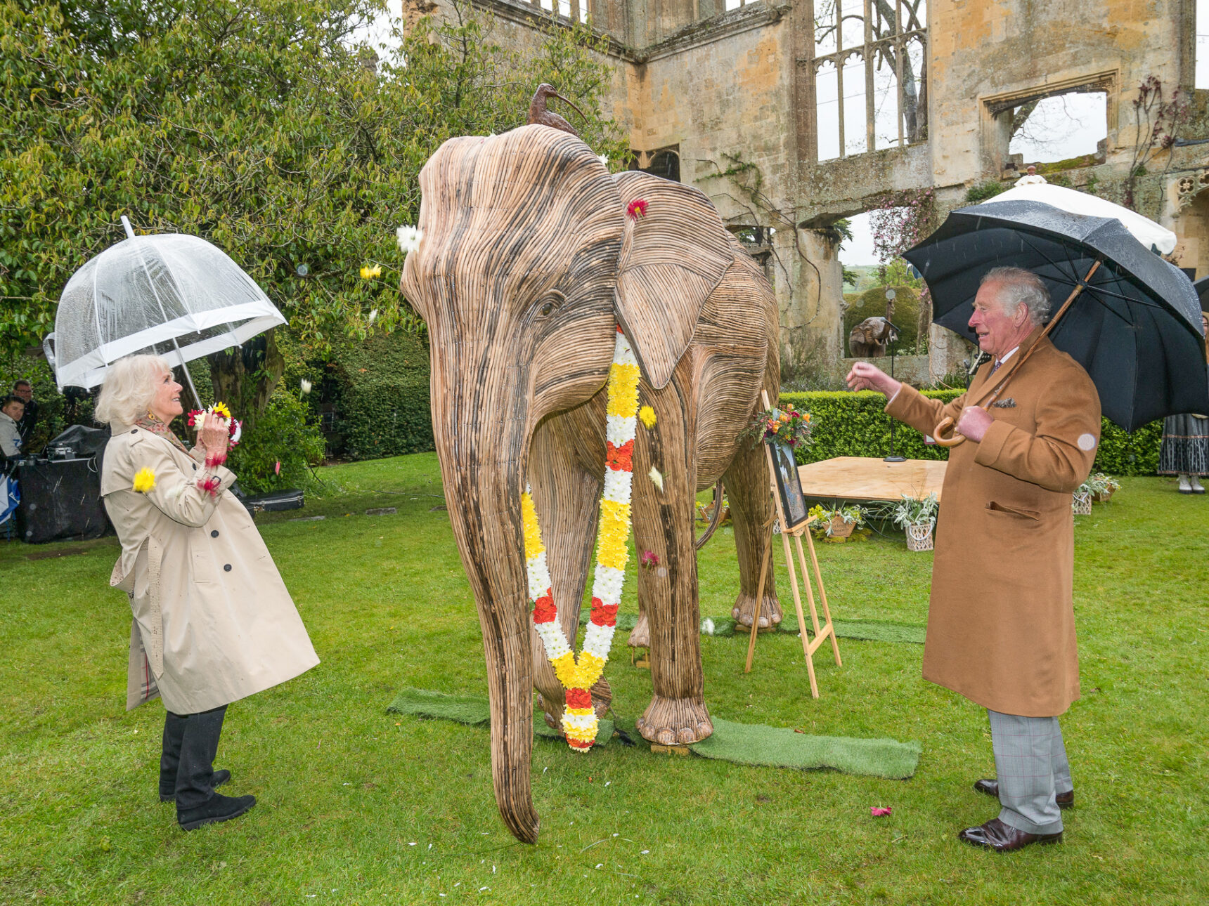 King and Queen at Sudeley Castle elephant