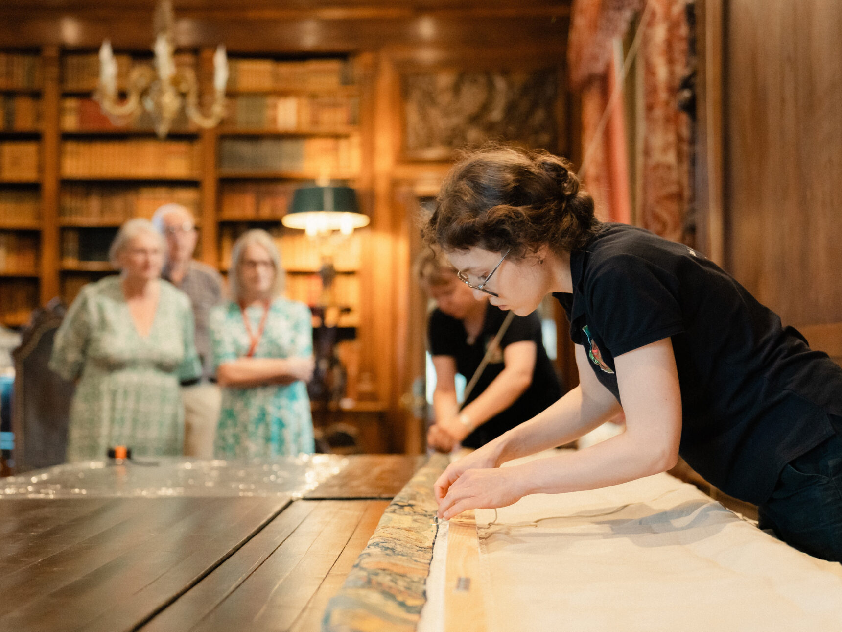 Conservation in action on the Sheldon Tapestry
