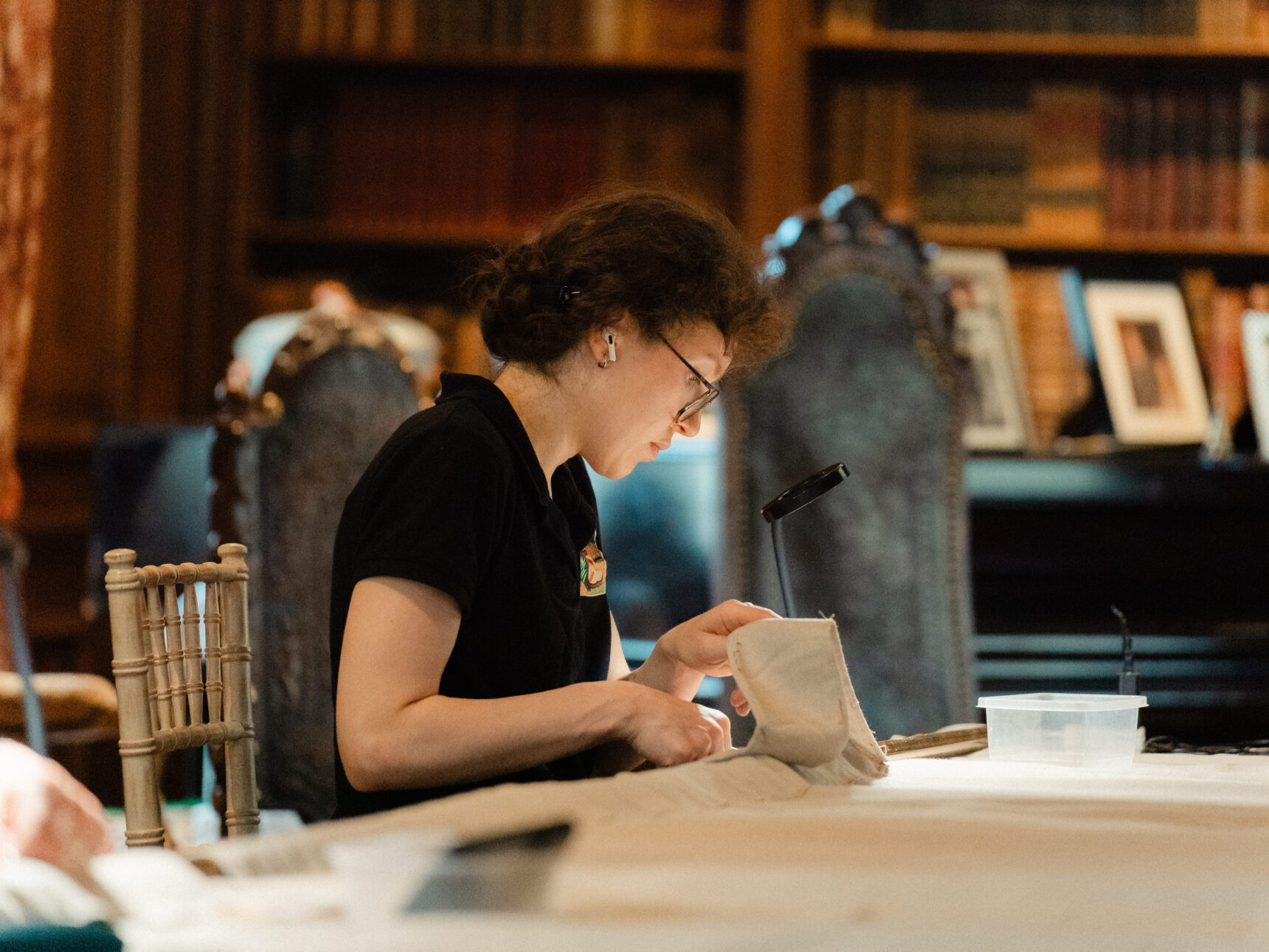 Conservation in action on the Sheldon Tapestry