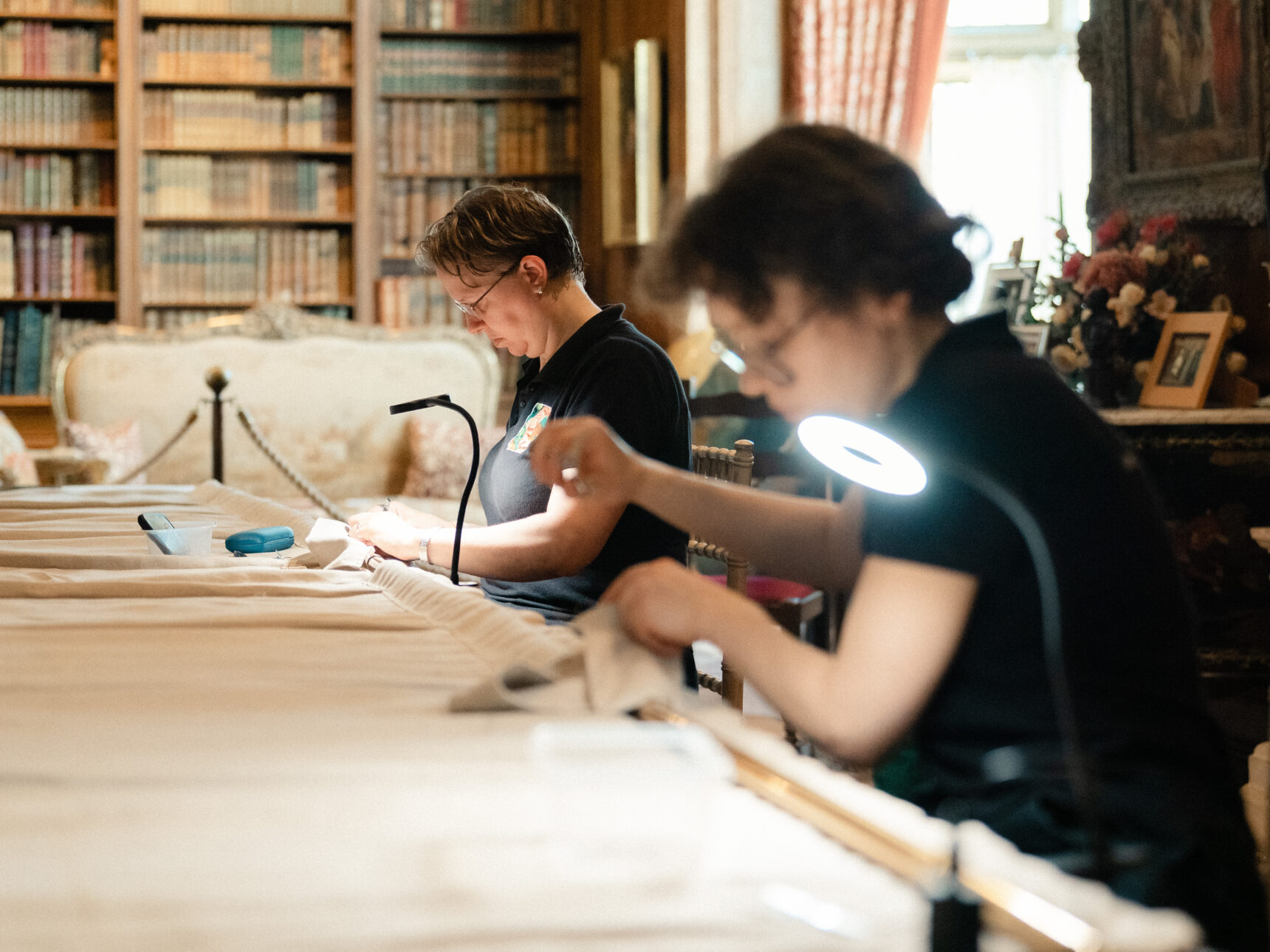 Conservation in action on the Sheldon Tapestry