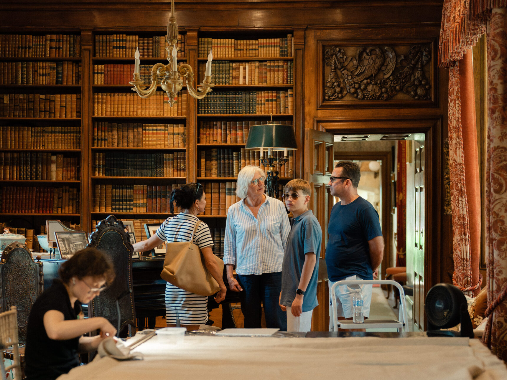 Conservation in action on the Sheldon Tapestry