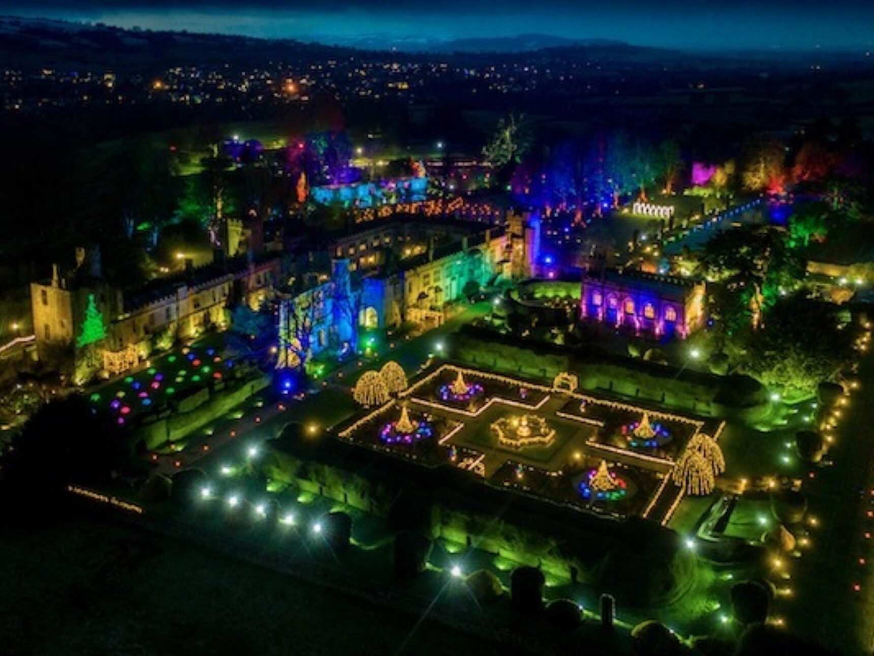 Spectacle of Light at Sudeley Castle aerial photo