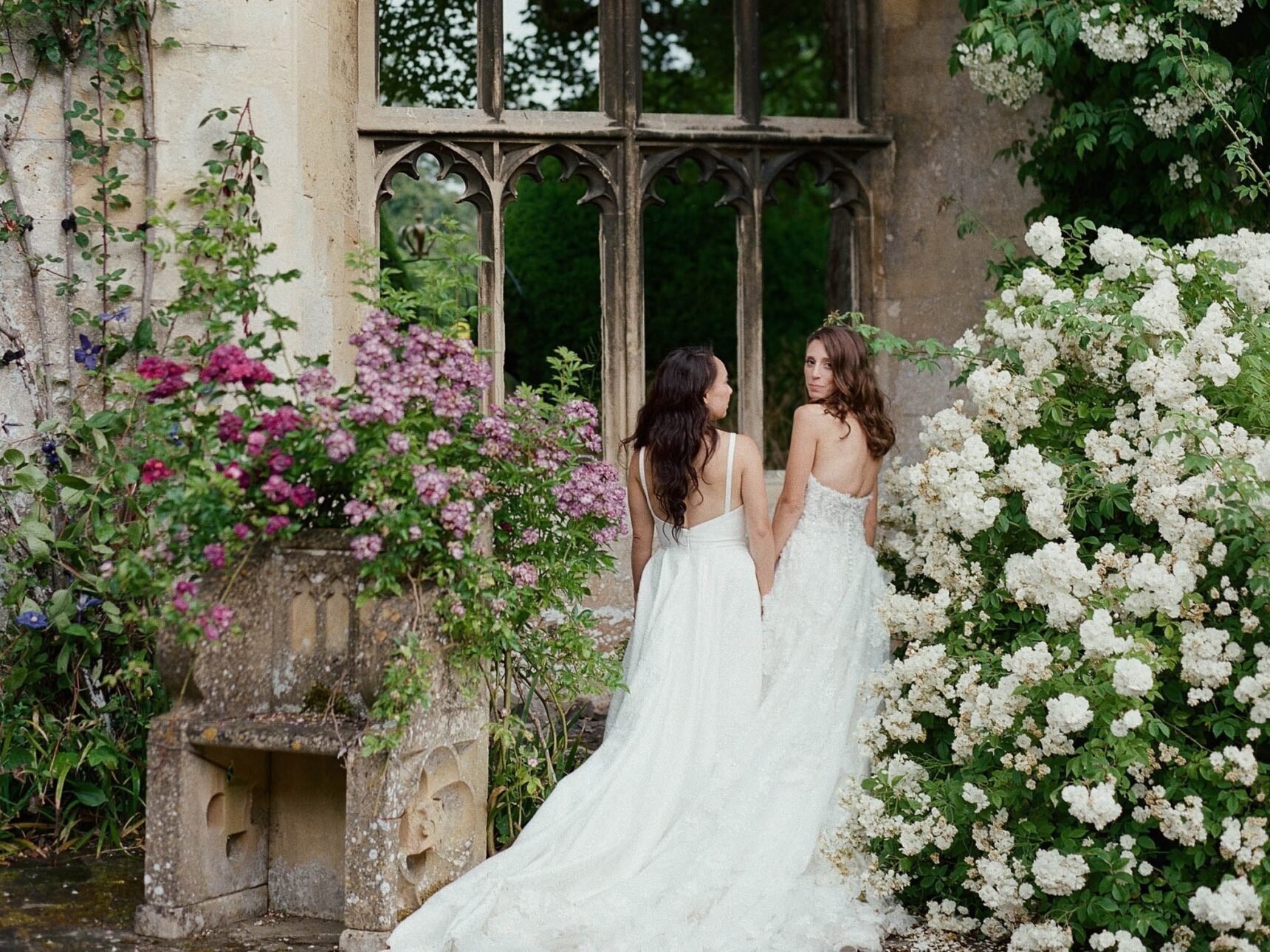 The castle grounds offer many beautiful backdrops for your wedding day photographs