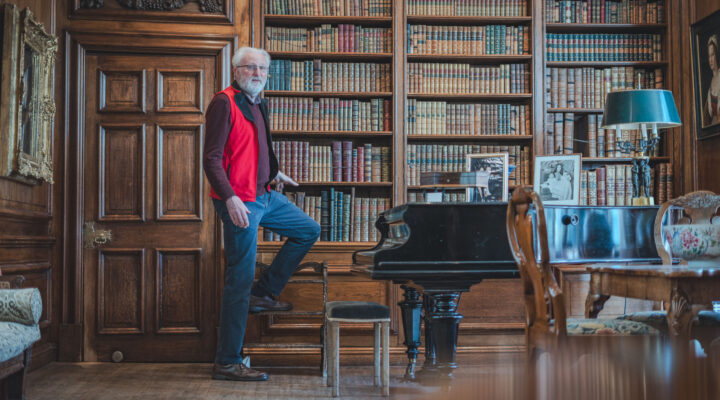 Archivst Derek Maddock in Sudeley's Library